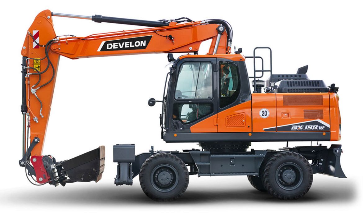 DEVELON DX190W-7, Mobilbagger