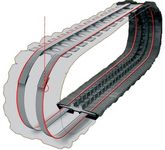 Gummiraupe mit Überlappungspunkt