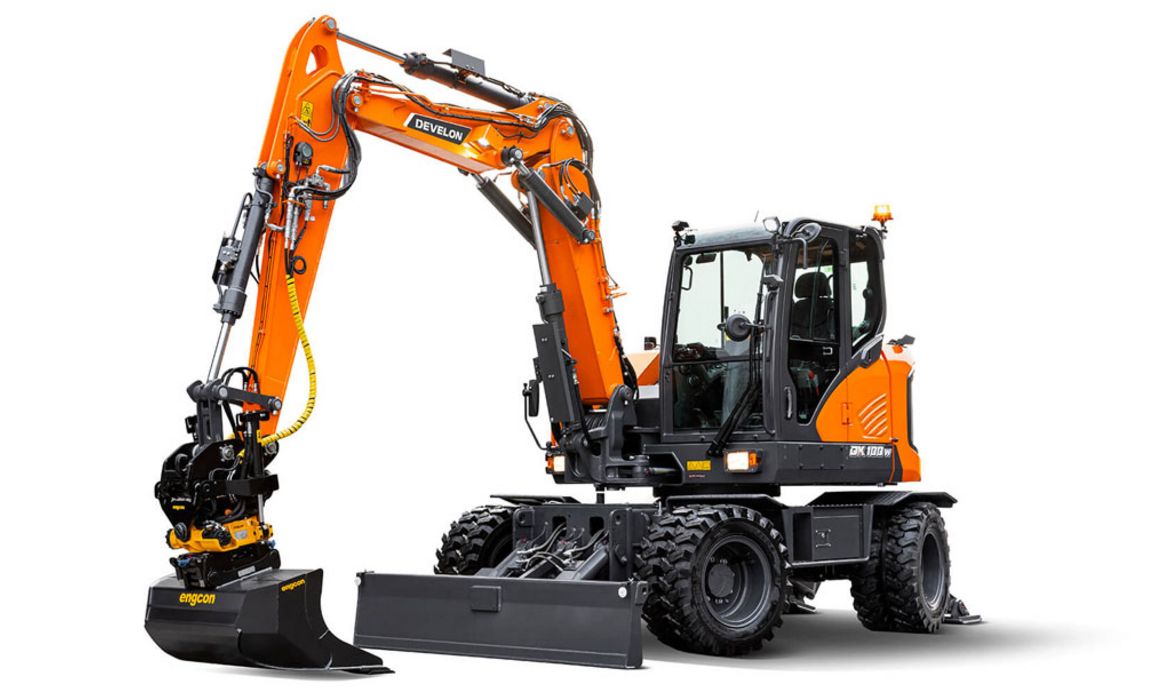 DEVELON DX100W-7, Mobilbagger
